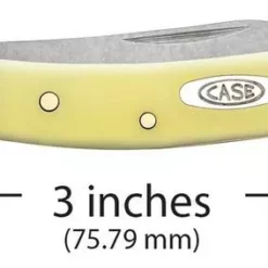 Case Knife Yellow Synthetic Chrome Vanadium Small Texas Toothpick 00091