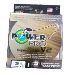 Line/Leaders Power Pro Super 8 Slick V2 Onyx 20 Lb 150 Yds Braided Fishing Line