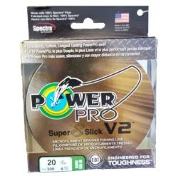 Line/Leaders Power Pro Super 8 Slick V2 Hi-Vis Aqua Green 20 Lb 300 Yds Braided Fishing Line