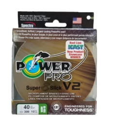 Power Pro Super 8 Slick V2 Hi-Vis Aqua Green 40 Lb 300 Yds Braided Fishing Line Line/Leaders