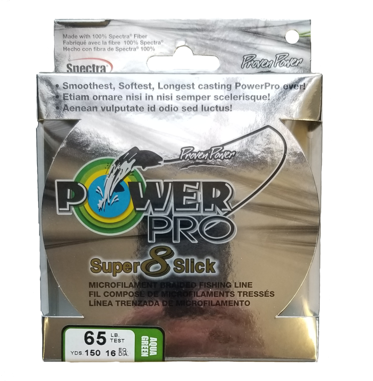 Power Pro Super 8 Slick Aqua Green 65 Lb 150 Yds Braided Fishing Line 3 Power Pro Super 8 Slick Aqua Green 65 Lb 150 Yds Braided Fishing Line