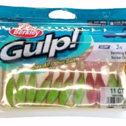 Lures & Bait Berkley Gulp! Swimming Mullet Nuclear Chicken 3" 11pk