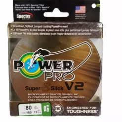 Line/Leaders Power Pro Super 8 Slick V2 Hi-Vis Aqua 80 Lb 150 Yds Braided Fishing Line