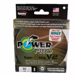 Power Pro Super 8 Slick V2 Onyx 50 Lb 150 Yds Braided Fishing Line Line/Leaders