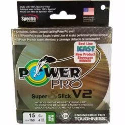 Power Pro Super 8 Slick V2 Hi-Vis Aqua 15 Lb 150 Yds Braided Fishing Line