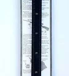 AA&E Leathercraft Black Leather Short Taper Sling W/Deerhead 8502241 010