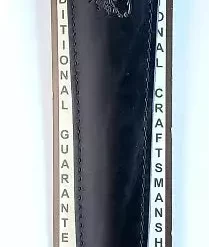 AA&E Leathercraft Black Leather Short Taper Sling W/Deerhead 8502241 010