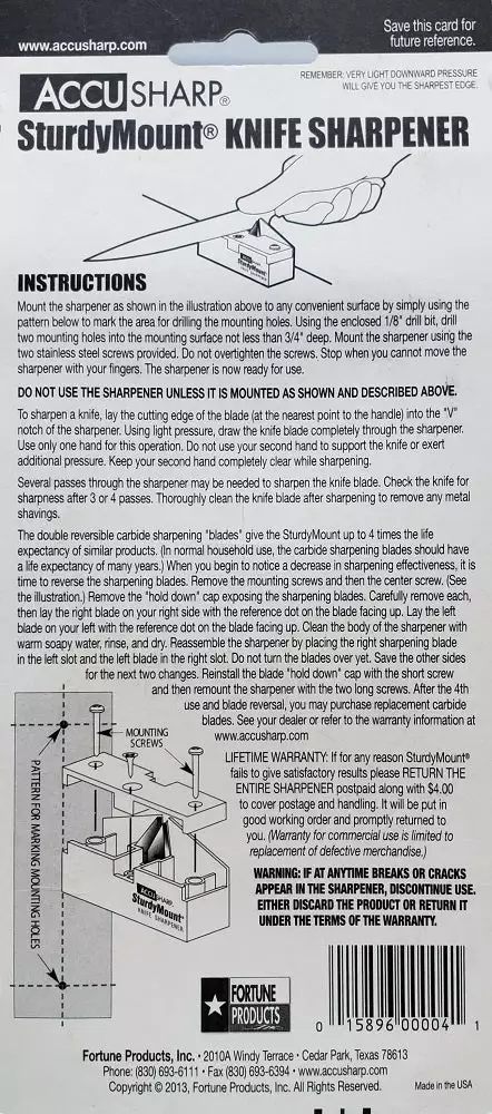 AccuSharp SturdyMount Knife Sharpener 004 Knives And Tools 5 AccuSharp SturdyMount Knife Sharpener 004 Knives And Tools