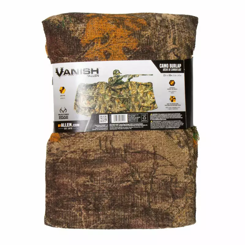 Allen Vanish Camo Burlap 12' X 56" Realtree Edge 25313 Hunting 4 Allen Vanish Camo Burlap 12' X 56" Realtree Edge 25313 Hunting