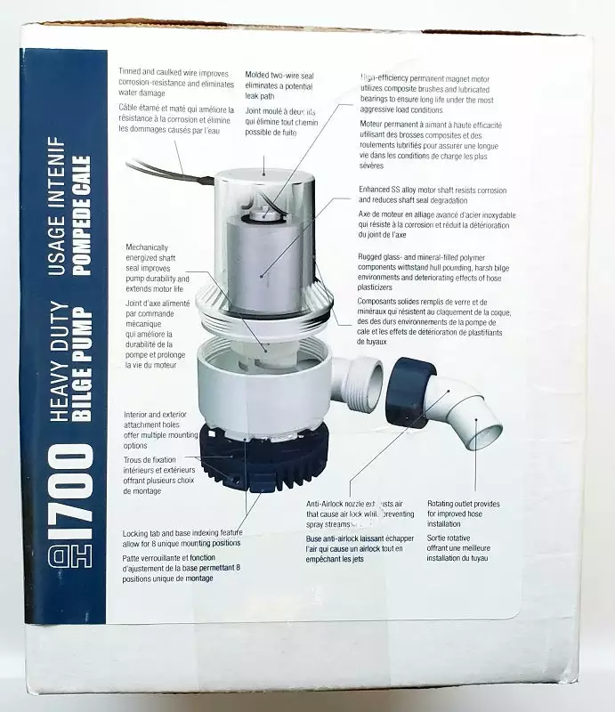 Attwood HD1700 Heavy Duty Bilge Pump 4730-4 Marine 5 Attwood HD1700 Heavy Duty Bilge Pump 4730-4 Marine