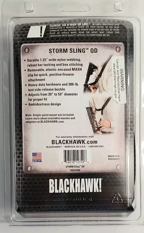 Blackhawk! Storm Sling QD Single-Point Sling 70GS15BK 7 Blackhawk! Storm Sling QD Single-Point Sling 70GS15BK