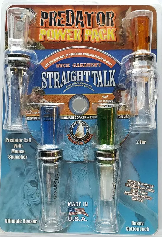 Buck Gardner's Predator Call Power Pack PRED-PP Game Calls 3 Buck Gardner's Predator Call Power Pack PRED-PP Game Calls