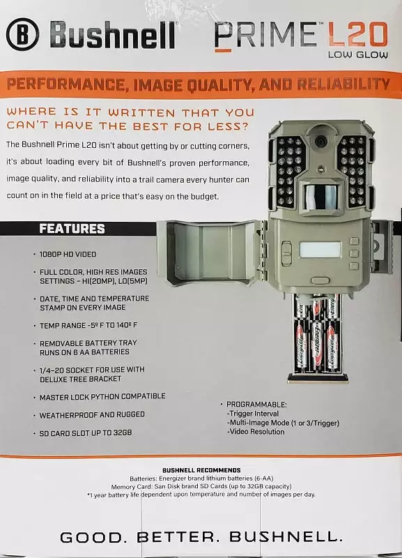 Hunting Bushnell Prime L20 Low Glow Trail Camera 119930B 4 Hunting Bushnell Prime L20 Low Glow Trail Camera 119930B