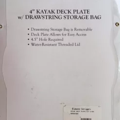 Kayaks & Accessories Calcutta PaddleSports 4in Kayak Deck Plate With Storage Bag BR56486
