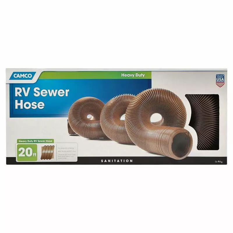 RV And Camping Camco 20' Heavy Duty RV Sewer Hose 39631 3 RV And Camping Camco 20' Heavy Duty RV Sewer Hose 39631