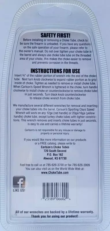 Hunting Carlson's Sporting Clays Speed Wrench 06602 4 Hunting Carlson's Sporting Clays Speed Wrench 06602