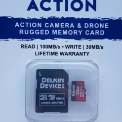 Delkin Devices Action Camera & Drone Rugged 32GB Memory Card DDMSDACT32GB
