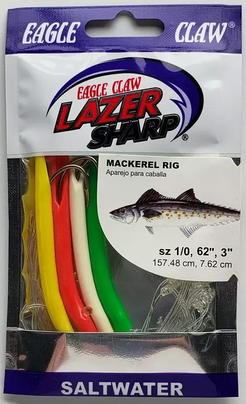 Lures & Bait Eagle Claw Mackerel Tree Rig L942-1/0 3 Lures & Bait Eagle Claw Mackerel Tree Rig L942-1/0