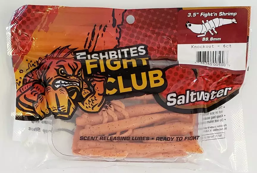 Lures & Bait Fishbites Fight Club Fight'n Shrimp Knock Out 6pk 3 Lures & Bait Fishbites Fight Club Fight'n Shrimp Knock Out 6pk