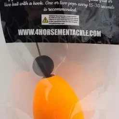 Four Horsemen Tackle Oval Popper Cork Orange 2-1/2