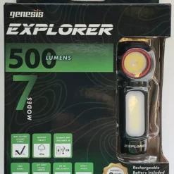 Genesis Explorer 500 Lumens Headlamp GNHT-750CBR RV And Camping