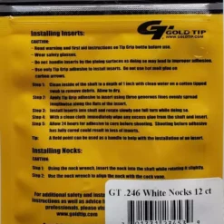 Gold Tip Premium Arrow Components NOCK246WH12