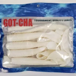 Sea Striker Got-Cha Curltail Grub White 8" 5pk Lures & Bait