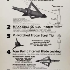 Grim Reaper Hades Broadheads 85 Grain 2201-3 HADES 7 Grim Reaper Hades Broadheads 85 Grain 2201-3 HADES