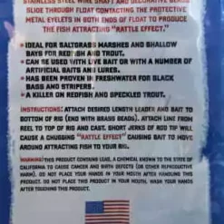 Floats & Corks Comal Bay Slayer Cigar Rattle Float 3" Yellow 7 Floats & Corks Comal Bay Slayer Cigar Rattle Float 3