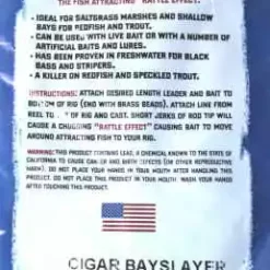 Comal Bay Slayer Cigar Rattle Float 3" Green 7 Comal Bay Slayer Cigar Rattle Float 3