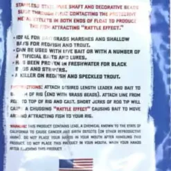 Comal Bay Slayer Cigar Rattle Float 3" Red 7 Comal Bay Slayer Cigar Rattle Float 3