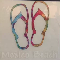 Auto-Graphs Mexico Beach Flip Flop Decal Decals