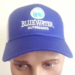 Bluewater Outriggers Men's Caps & Visors BWO Structured Mesh Back Logo Cap Blue