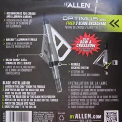 Archery Allen Velox Optimus 125 Fixed 3 Blade Broadhead 14625