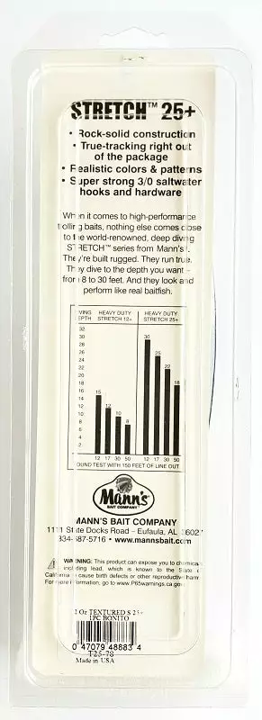 Lures & Bait Mann's Stretch 25+ Trolling Lure Bonito 8" 1pk 5 Lures & Bait Mann's Stretch 25+ Trolling Lure Bonito 8" 1pk