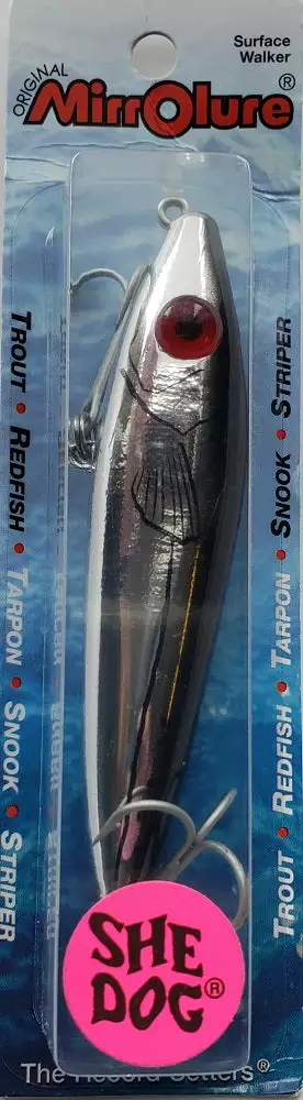 MirrOlure She Dog Surface Walker 83MR-CRBK Lures & Bait 4 MirrOlure She Dog Surface Walker 83MR-CRBK Lures & Bait