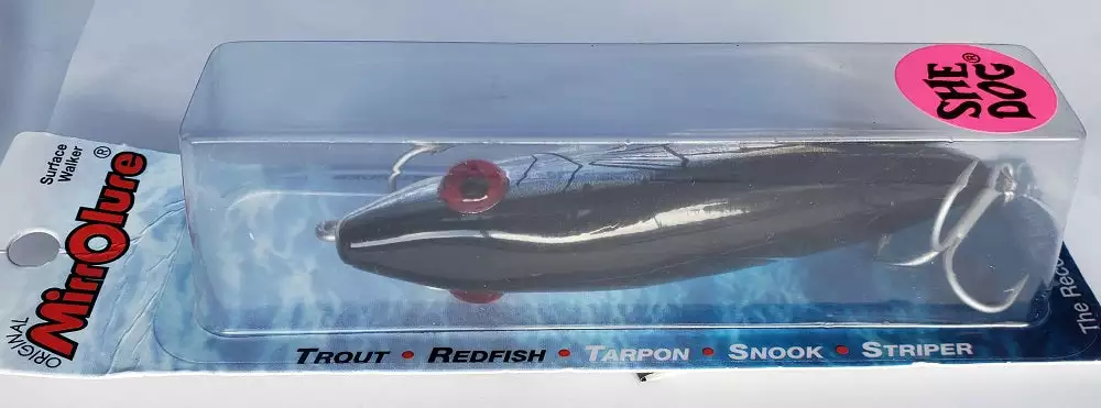 MirrOlure She Dog Surface Walker 83MR-CRBK Lures & Bait 6 MirrOlure She Dog Surface Walker 83MR-CRBK Lures & Bait