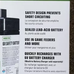 Moultrie 6-Volt Rechargable Safety Battery MFHP12406 Hunting