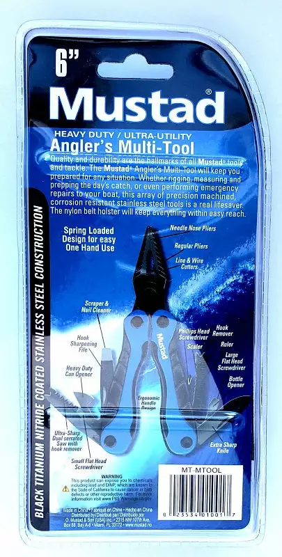 Mustad 6in Heavy Duty Ultra-Utility Angler's Multi-Tool 4 Mustad 6in Heavy Duty Ultra-Utility Angler's Multi-Tool