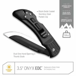 Outdoor Edge Onyx EDC Knife With Replaceable Blades Knives And Tools