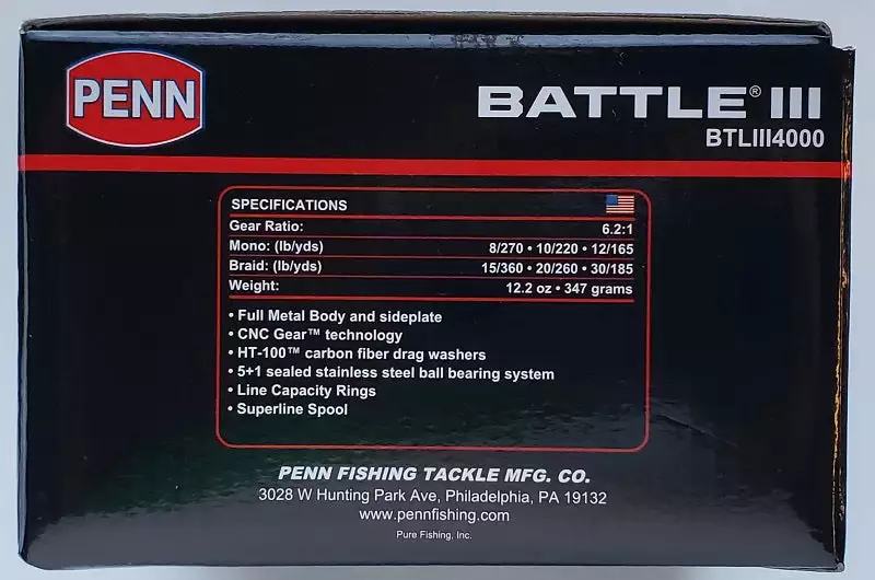 Penn Battle III 4000 Spinning Reel Reels 5 Penn Battle III 4000 Spinning Reel Reels