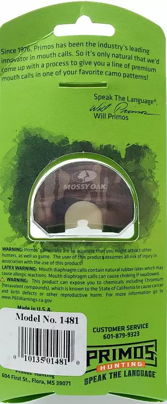 Game Calls Primos MO Original Bottomland Mouth Yelper With Ghost Cut 1481 4 Game Calls Primos MO Original Bottomland Mouth Yelper With Ghost Cut 1481