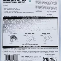 Primos Master The Art Mouth Call Pak And Instructional CD PS1243 Game Calls