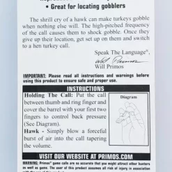 Primos Power Hawk Turkey Locator Call 352 Game Calls