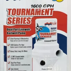 Marine Rule 1600GPH Tournament Series Dual Port Livewell-Baitwell Pump 209FDP