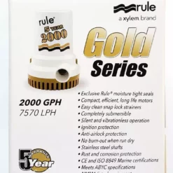 Rule 2000GPH/7570LPH Gold Series Bilge Pump Model 09