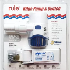 Rule 500GPH Bilge Pump And Switch 25DA-35A Marine