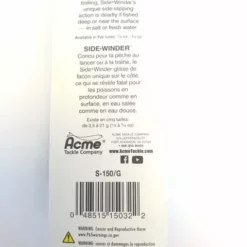 Lures & Bait Acme Sidewinder Spoon 1/5 Oz Gold S-150/G