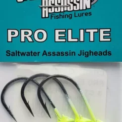 Saltwater Assassin Pro Elite Jigheads Chartreuse 1/16oz 3ct PEJ16005 Hooks/Jig Heads