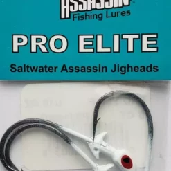 Saltwater Assassin Pro Elite Jigheads White 1/16oz 3ct PEJ16003